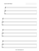Free guitar tablature paper for teachers downloadable and printable. Blank Sheet Music Printable Pdfs By Madison