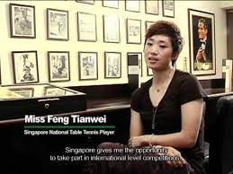 They are the only two athletes in the singapore contingent who ha. Singaporepromise Spokesperson Feng Tian Wei Youtube