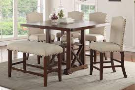 Antique white/cherry counter height butterfly leaf dining set. F2399 Counter Height Dining Table By Poundex Furniture