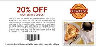 20 Off Your Entire Check Denny S Print Coupons Dennys Coupons Coupons