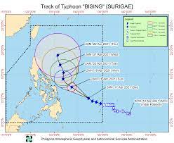'bising' will keep traversing this track until wednesday or thursday morning, then the typhoon will move east northeastward by friday away from the landmass of luzon, pagasa added. Nucukx4vqepgmm