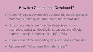 Use to show relationships to a central idea in a cycle. Determine The Central Idea Of An Informative Text Ppt Download