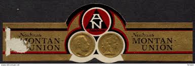 Upmann, davidoff, camacho, bolivar oder rocky patel. Etiketten Germany Neuhaus Zigarren Montan Union Cigar Label Vignette