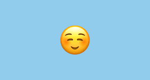 A Classic Smiley A Yellow Face With A Modest Smile Rosy Cheeks And Soft Closed Eyes Many Platforms Including Apple F Smile Face Emoji Smiling Face Emoji