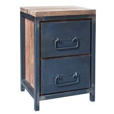 Get 5% in rewards with club o! Hudson Bedside Cabinet Brushed Teak And Metal Global Furniture