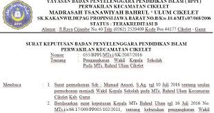 Sk pengangkatan ketua yayasan word. Contoh Surat Keputusan Pengangkatan Wakil Kepala Sekolah Contoh Surat