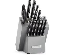 Kitchenaid Classic Forged 14 Piece Triple Rivetcutlery Set Qvc Com Knife Set Kitchen Global Knife Set Kitchen Aid