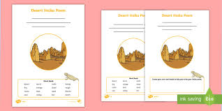 Sa Desert Haiku Poem Differentiated Activity Sheets
