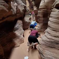 About halfway through the canyon, the steep and obscure middle route. Buckskin Gulch And Paria Canyon From Wire Pass To Lees Ferry The Dye Clan