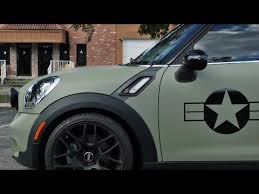 Camo Green Mini Bus Bus Wrap Mini Cooper