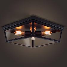 Four Light Black Led Flush Mount Ceiling Light With Glass Shade Beautifulhalo Com