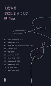 The album was released on august 24, 2018 by big hit entertainment and is available in four different versions: Bts 3rd Official Album Love Yourself Tear è½‰ Cokodive