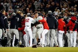 The yankees still are not where most expected them to be around the halfway point of the season, but they are getting closer and very much hanging around the race. Yankees Vs Red Sox Brawl Is Exactly What Mlb Dreamed Of Happening Pinstripe Alley
