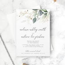 Wedding Invitation Set Template Eucalyptus Bohemian Etsy In 2020 Eucalyptus Wedding Invitation Wedding Invitation Sets Country Wedding Invitations
