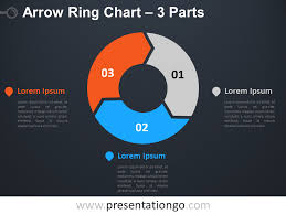 3 Parts Arrow Ring Powerpoint Chart Presentationgo Com