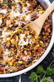 Make a roasted vegetable salad instead of bean salad for a side dish. One Pot Cheesy Mexican Lentils Black Beans And Rice Recipe Runner
