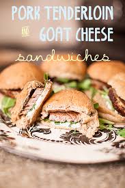 Caution, this takes two days to make! Be The Hostess With The Mostess Grilled Pork Tenderloin And Goat Cheese Sandwiches Recipe