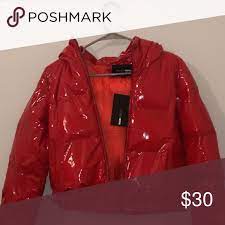 Fashion Nova Red Vinyl Puffer Jacket Fashion Nova Jackets Fashion