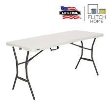 The patented steel frame design provides a. Lifetime 5 Ft Fold In Half Table White Shopee Philippines