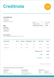 Creditnota Voorbeeld Gratis Template In Excel Zervant