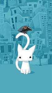  Cute City Bird And Cat Illustration Iphone 6 Wallpaper Ilustrasi Kucing Wallpaper Kartun Wallpaper Kartun Lucu