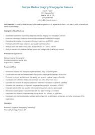 Wow your future employer with this simple cover letter example format. Sample Medical Imaging Sonographer Resume Medical Imaging Resume Skills Resume