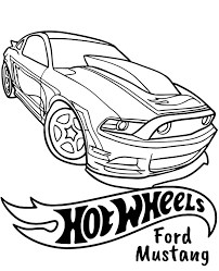 Printable lego race car coloring page. Hot Wheels Ford Mustang Racing Car Coloring Pages Hot Wheels Coloring Pages Coloring Pages For Kids And Adults