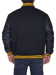 Majestic Mens Pittsburgh Pirates Letterman Black Jacket