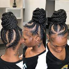 You can get this effortless look by creating a fishtail with the long hair at the back while the hair at the top are twisted. 23 Beautiful Braided Updos For Black Hair Page 2 Of 2 Stayglam Black Hair Updo Hairstyles Braided Hairstyles Updo Hair Styles