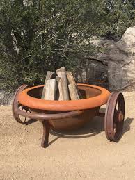Using wheelbarrow as fire pit. The Fire Pit Gallery Wood Burning Fire Pit Artistic Fire Pits