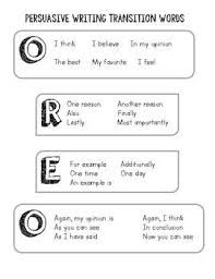 A Great Tool To Use For Teaching Transition Words If Your Students Are Using The Oreo Method To Or Transition Words Writing Transition Words Persuasive Writing