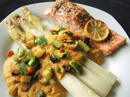 Schmeckt und auch so zügig servieren kann. Ofenspargel Mit Mediterranem Gemuse Und Lachs Low Carb Chilirosen