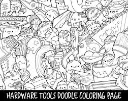 Robots Doodle Coloring Page Printable Cute Kawaii Coloring Page For Kids And Adults Coloring Pages Doodle Coloring Free Coloring Pictures
