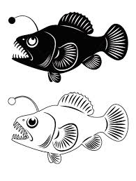 Sketch of angler fish coloring pages to color, print and download for free along with bunch of favorite angler fish coloring page for kids. Fish Coloring Pages Angler Free Image Download