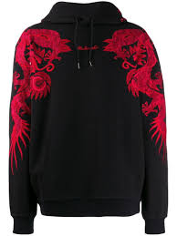 Maharishi Embroidered Dragon Hoodie Farfetch Dragon Hoodie Desire Clothing Sweater Design