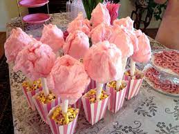Popcorn And Colored M With Come Of Cotton Candy Baby Shower Idea Baby Shower Candy Baby Shower Tribal Baby Shower