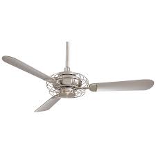 This is one of those indoor minka aire ceiling fans which does not come with light fittings but is available in oil rubbed bronze body to give it a wooden look, and it's also available in brushed aluminium and white as well. Minkaaire F601 Bs Mg Brushed Steel Mahogany Acero 52 3 Blade Indoor Ceiling Fan With Wall Control Included Lightingshowplace Com