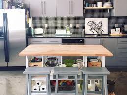 Here's a proper project to look at, it includes an expedit shelving unit, lagan countertop, branas baskets. Ikea Hack Kitchen Island Diy For 200 Apartment Therapy