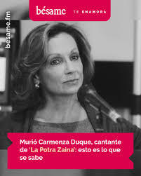 La manizalita fue una de las cantantes más destacadas en la década de los  70 y 80 en Colombia. ¿De qué falleció? 👇  https://www.besame.fm/2025/murio-carmenza-duque-cantante-de-la-potra-zaina-esto-es-lo-que-se-sabe-208533.html 