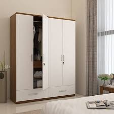 Check spelling or type a new query. Hekami Interiors 4 Doors Wardrobe White High Gloss Walnut Amazon In Furniture