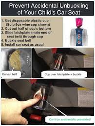 Frugal Tip Prevent Accidental Carseat Unbuckling Tip And Mini Craft Project Of The Day Prevent Accidental Car Hacks Child Car Seat New Baby Products