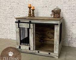 Shabby Chic Dog Crate Etsy Crate Furniture Dog Crate Crates