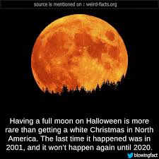 Weird Facts Having A Full Moon On Halloween Is More Rare Than In 2020 Halloween Full Moon Moon Facts Weird Facts