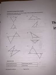 Here's what it says about similar triangles: Solved Lesson 10 2 Proving Similar Triangles Determine If Chegg Com
