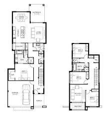 Image Result For Open Floor Plan For A 40 Wide X 150 Lot 2 Story Home Narrow House Plans Two Storey House Plans 4 Bedroom House Designs
