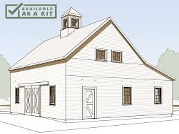 In addition to an added two feet of space front to rear, our 24' carriage house has a third beam and a center post built into the kit. Timber Frame Barn Kits