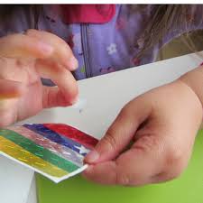 Press tissue squares onto sticky paper to make a leaf sun catcher. 10 Everyday Fine Motor Activities For Preschool No Time For Flash Cards