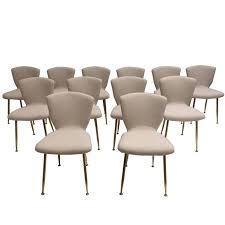 12 Dining Chairs By Louis Sognot For Arflex 1959 Brass Legs Upholstery Restored Dining Chairs Dining Chair Design Modern Furniture