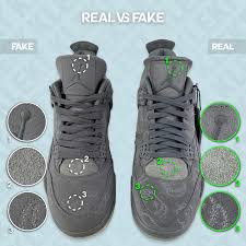 After a popular debut for travis scott in the sneaker collab world with his mix and match swoosh air force 1, he followed the pair up with a massive release of his jordan 4 in 2018. How To Spot A Fake Air Jordan 4 X Kaws Cool Grey Klekt Blog