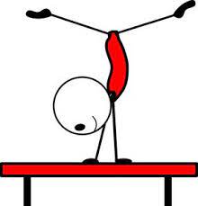 Gymnast Clipart Image Stick Figure Cartoon Gymnast Doing The Splits On The Balance Beam Stick Figure Drawing Stick Men Drawings Stick Figures